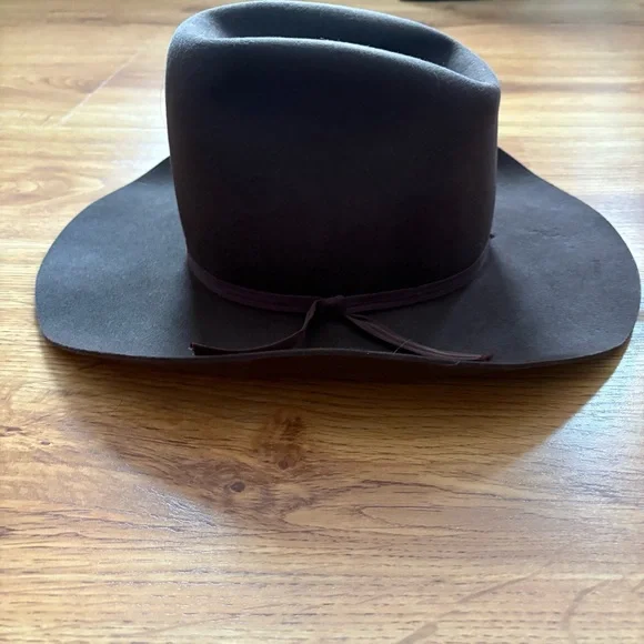 Vintage Beaver Hats Brand 10X Quality Custom Made Brown Cowboy Hat 7 3/8